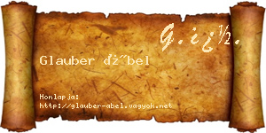 Glauber Ábel névjegykártya
